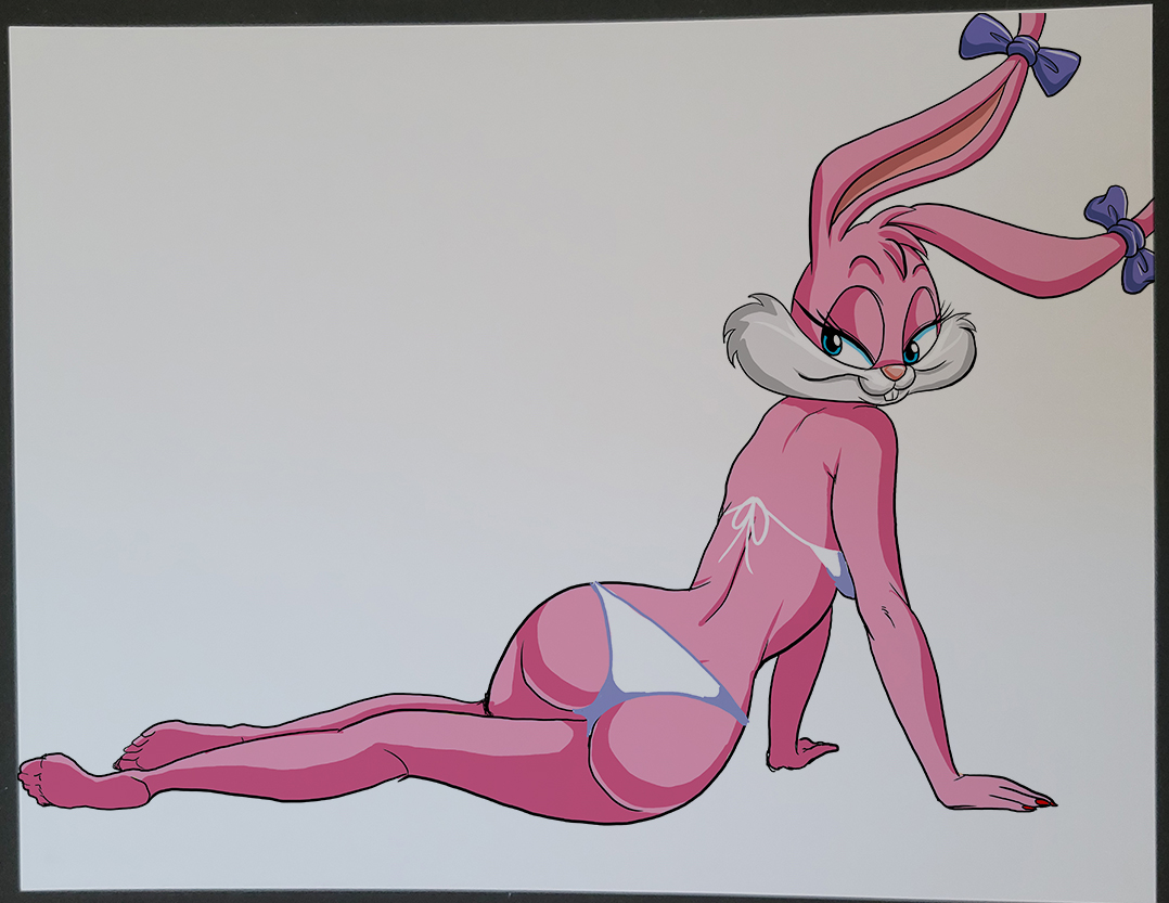 1078px x 833px - Babs Bunny Pin-Up Color Illustration Art Print | KeyeskeKara Creations